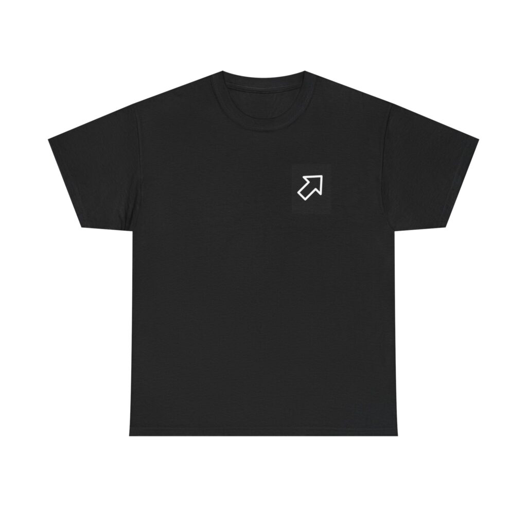 Always Carry A Positive Attitude T-Shirt | Motivational Back Print Tee | Diagonal Arrow Chest Design | Inspirational Gift