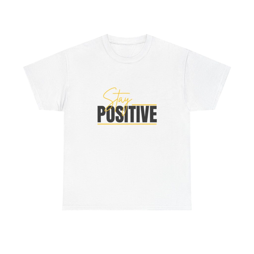 Positive Vibes Unisex Tee, Stay Positive Shirt, Motivational T-Shirt, Inspirational Clothing, Cursive Font Design