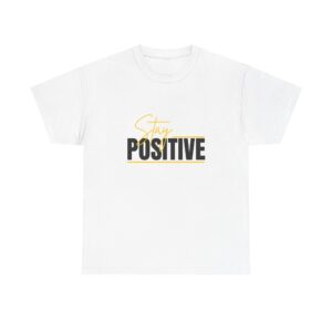 Positive Vibes Unisex Tee, Stay Positive Shirt, Motivational T-Shirt, Inspirational Clothing, Cursive Font Design